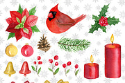 Watercolor Christmas bundle, an Illustration by JuliaBadeeva (Thumbnail 12 of 29)