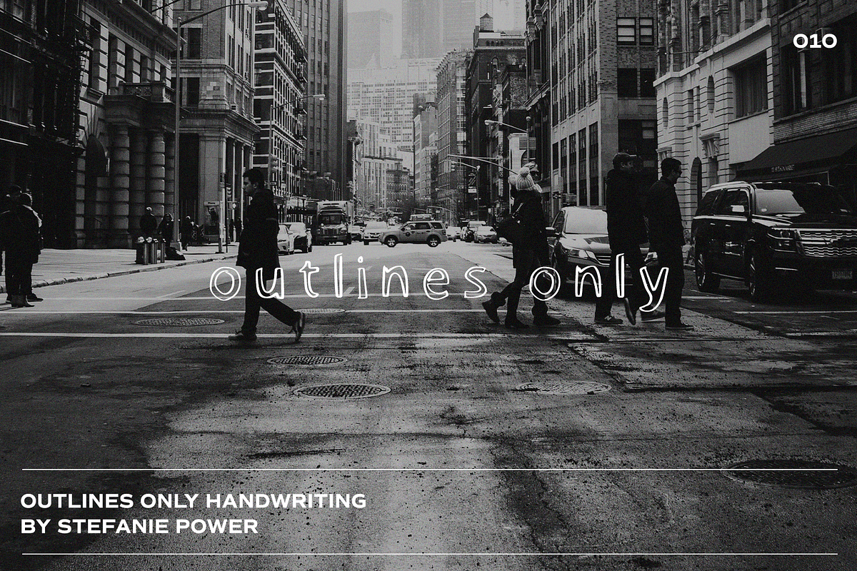 Outlines Only Handwriting | Font, a Script Font by Stefanie Madison (Photo 1 of 2)
