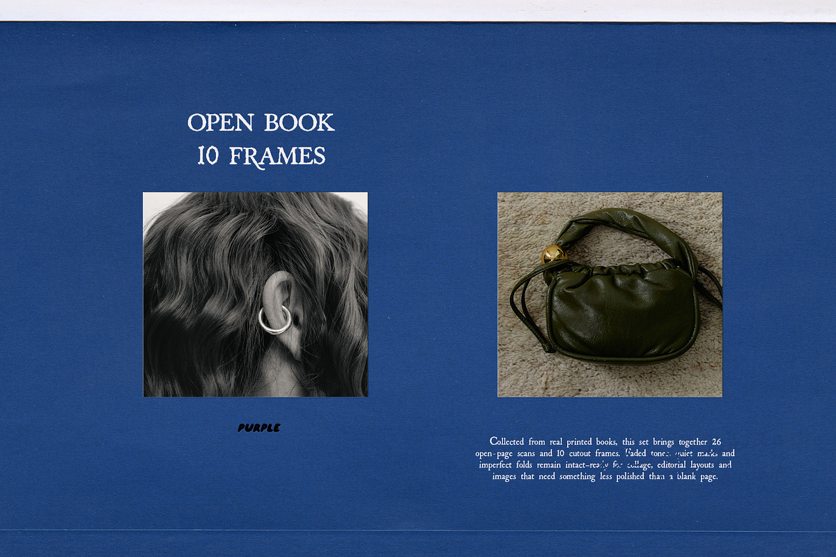 Open Book Paper Scans & Frames, a Texture Graphic by Purple (Photo 2 of 11)