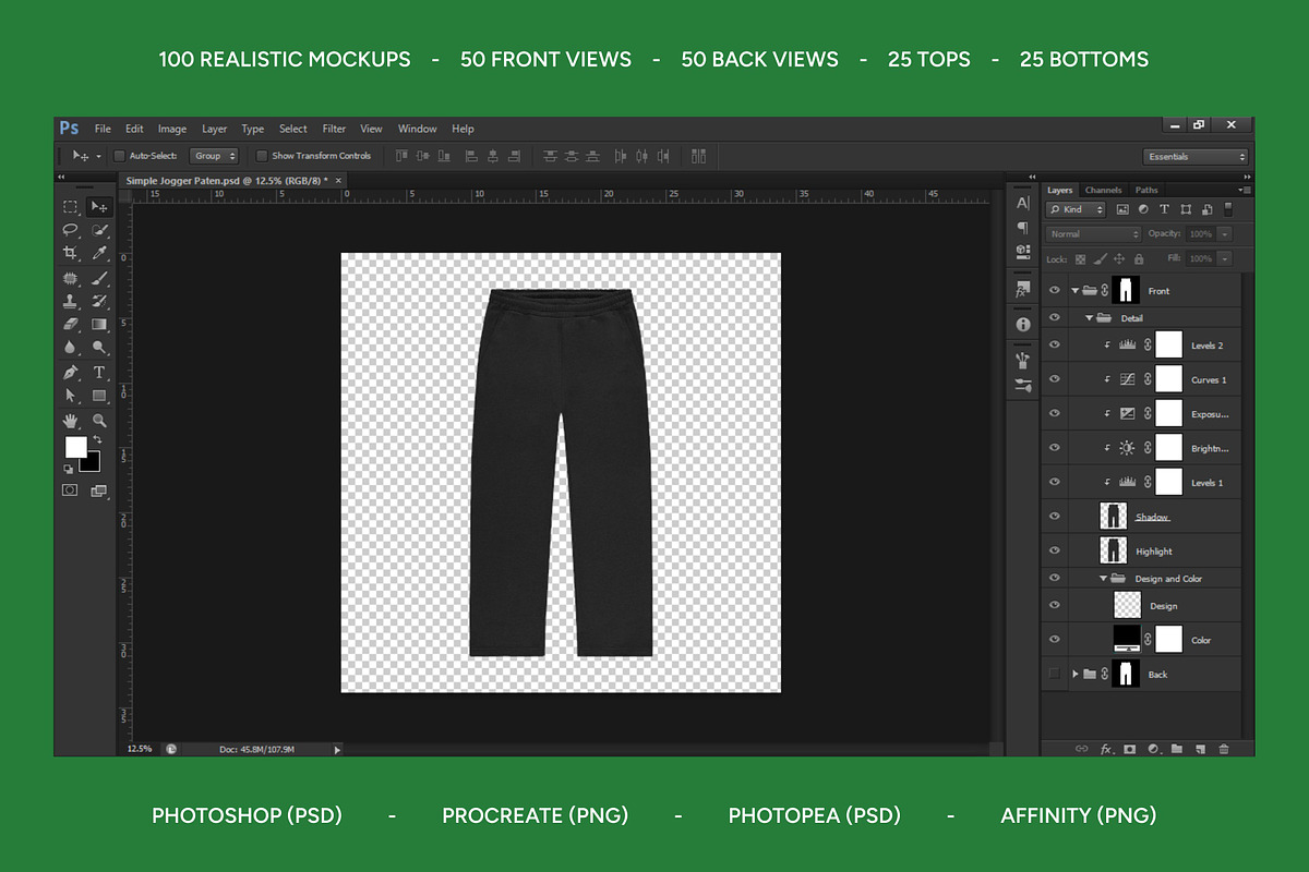 Urbanwear Apparel Templates, a Bottom Mockup by AtelierDuVow (Photo 6 of 10)
