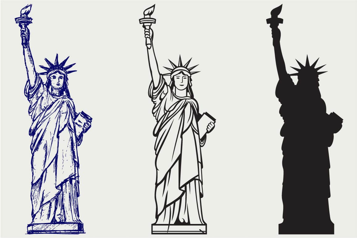 Statue of Liberty SVG, an Outline Icon by LineworkStock