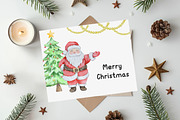 Watercolor Merry Christmas Clipart, a Seasonal Illustration by SvetaArtStore (Thumbnail 4 of 6)
