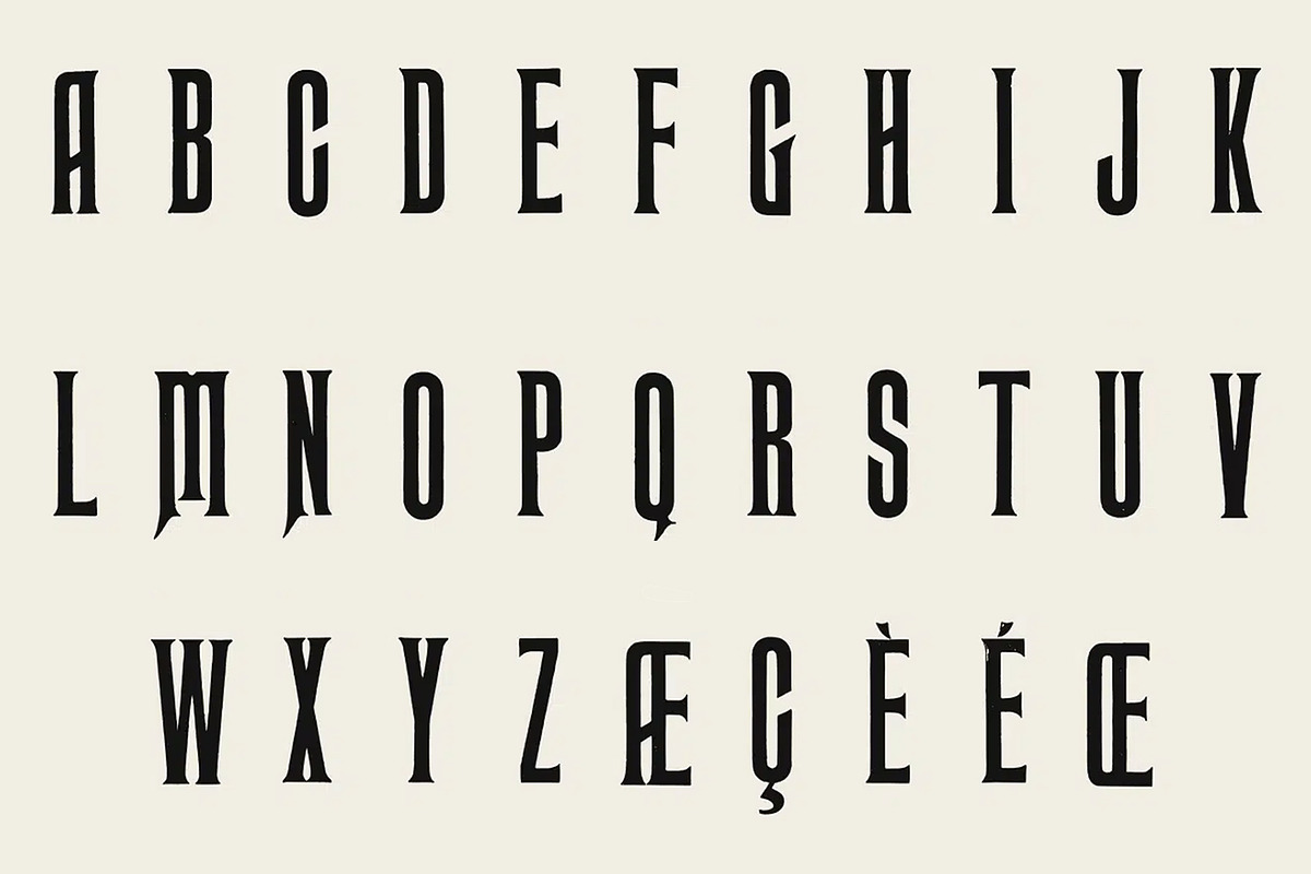 Condensed Gothic Typeface, a Serif Font by Century Library (Photo 2 of 6)