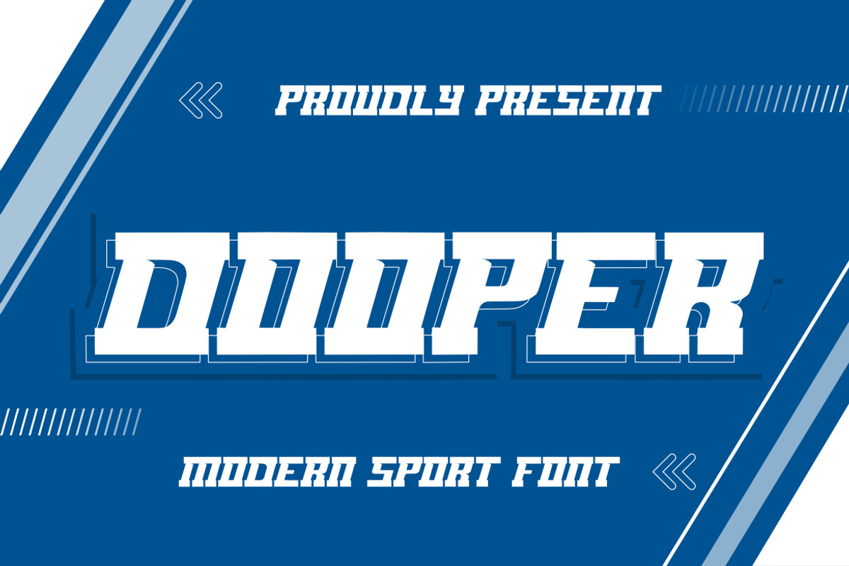 DOOPER Modern Sport Font, a Font by Bayuktx (Photo 1 of 10)