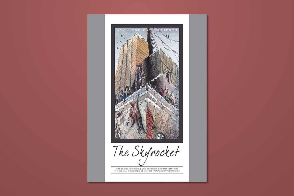 Watercolor Movie Scene Flyer, a Flyer Template by ashenterprise (Photo 1 of 6)