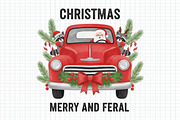 Christmas Truck SVG and PNG, an Illustration by Craft Nest (Thumbnail 1 of 6)