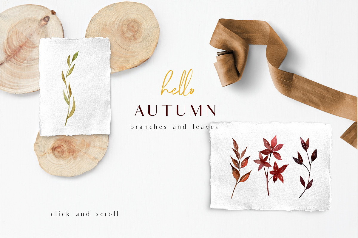 Hello autumn - watercolor collection, a Seasonal Illustration by Youksy (Photo 6 of 17)