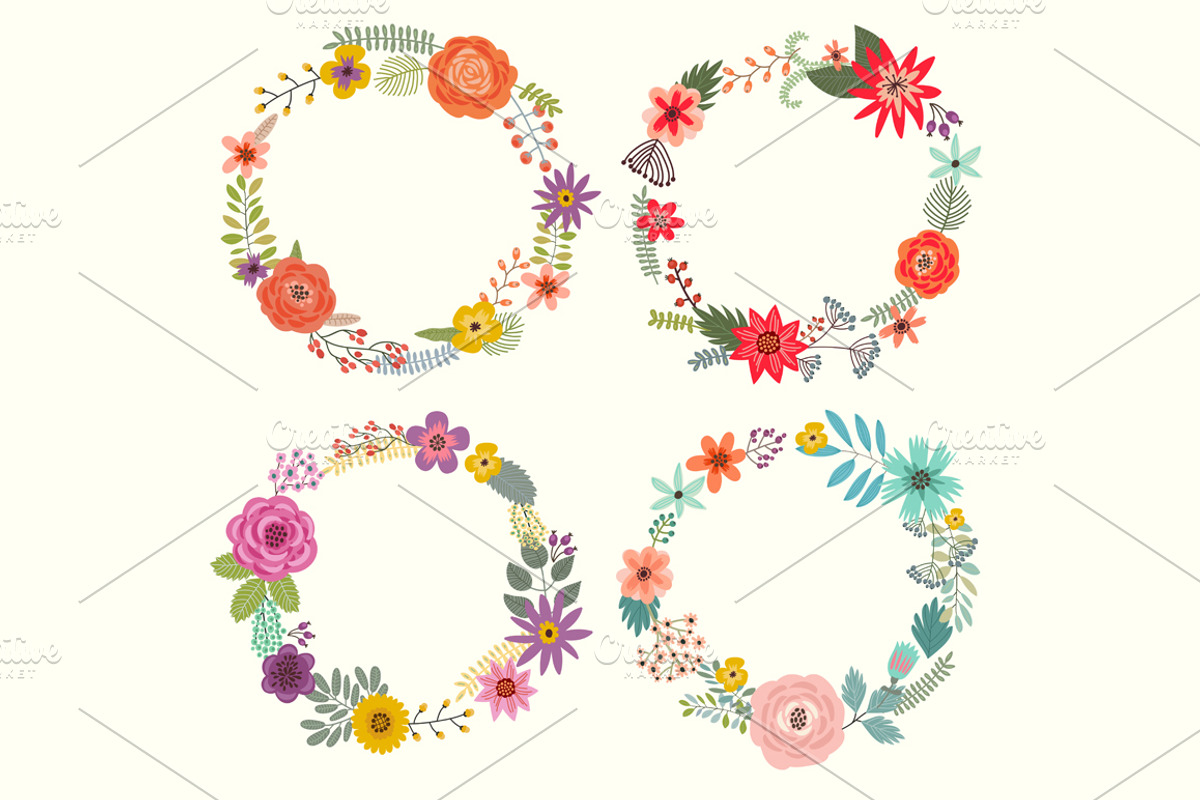 Flower set, a Decorative Illustration by Anna Guz's Store (Photo 2 of 5)