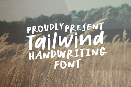 Tailwind natural handwritten font, a Handwritten Font by jyllyco