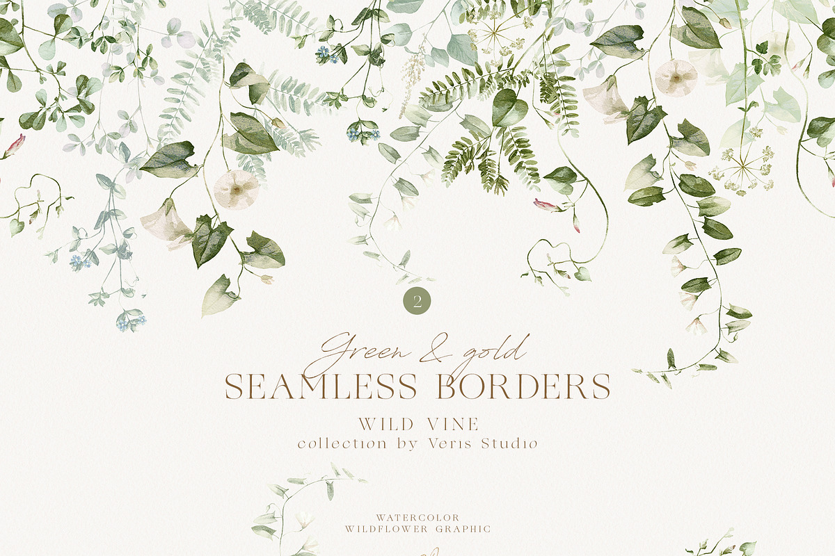 Watercolor Wildflower Floral Green, a Decorative Illustration by Veris Studio (Photo 10 of 15)