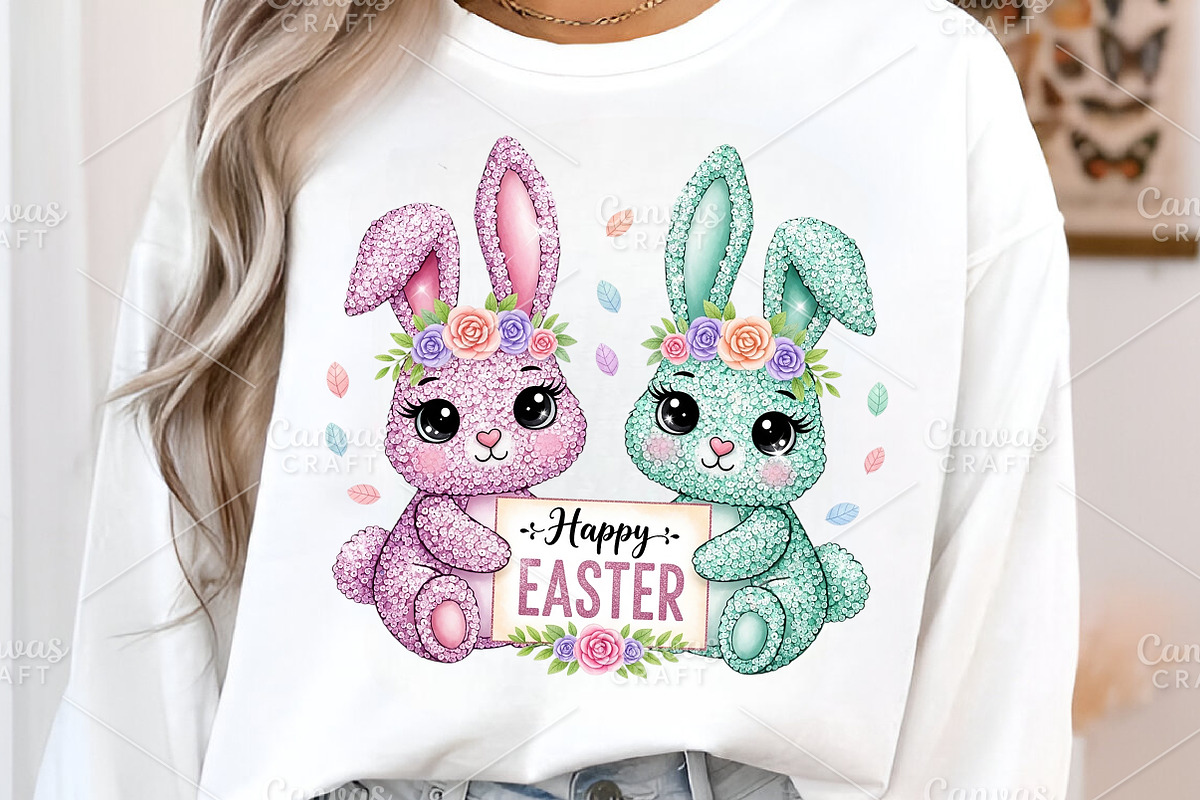 Cute Easter Bunny PNG, an Illustration by Canvas Craft (Photo 3 of 6)