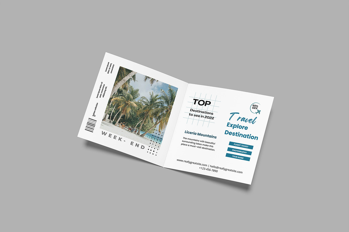 High Quality Square Bifold Mockup, a Brochure Template by lamorastudio (Photo 3 of 11)