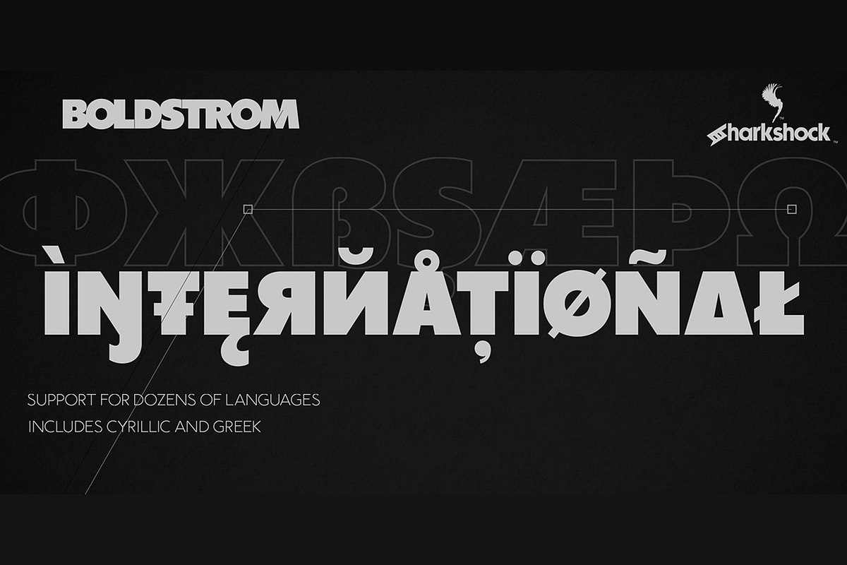 Boldstrom, a Sans Serif Font by Sharkshock (Photo 3 of 4)