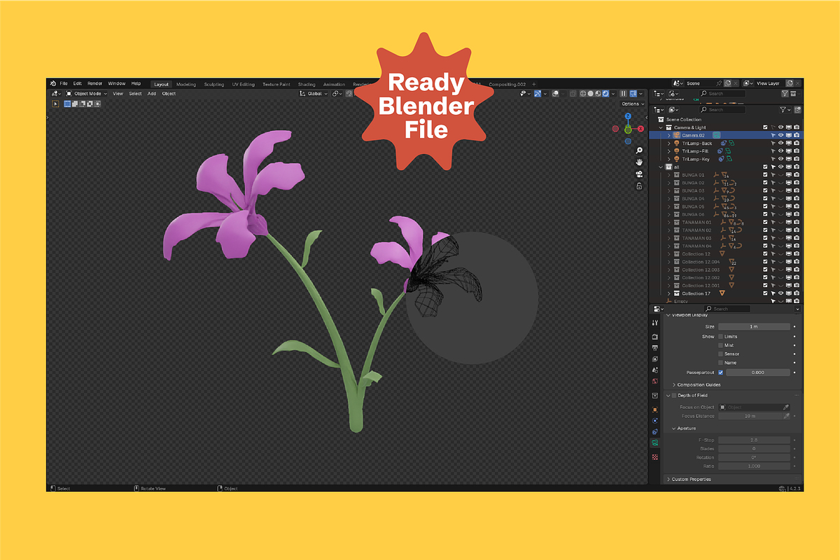 3D Flower & Plant Pack, an Environmental 3D Model by Dudukbersama (Photo 3 of 4)