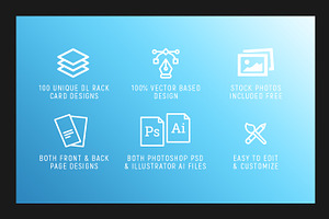 100 DL Card Templates Bundle