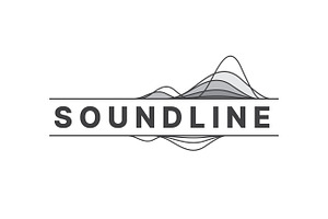 Sound Wave Logo Bundle Music Dj Line