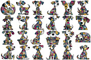 Colorful Patchwork Dog Clipart, an Illustration by Pixels.Craft (Thumbnail 5 of 6)