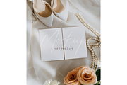 Wedding 2 Cards Mockup Pearl, a Product Mockup by TatiMockup (Thumbnail 1 of 3)