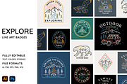 Explore line art badges, an Illustration by cd-design.co (Thumbnail 1 of 7)