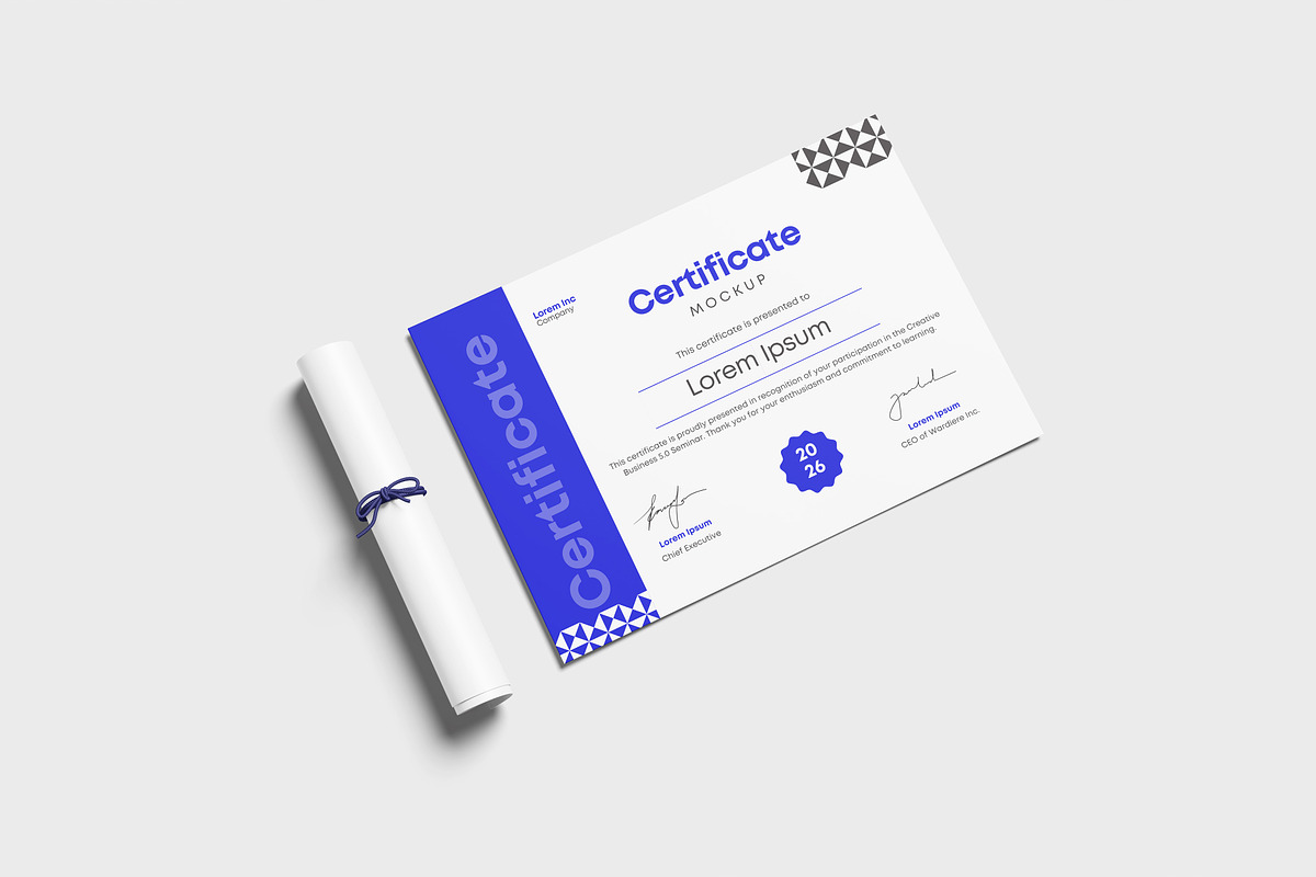 Certificate Mockup, a Packaging Mockup by Hazzpro_Std (Photo 4 of 5)