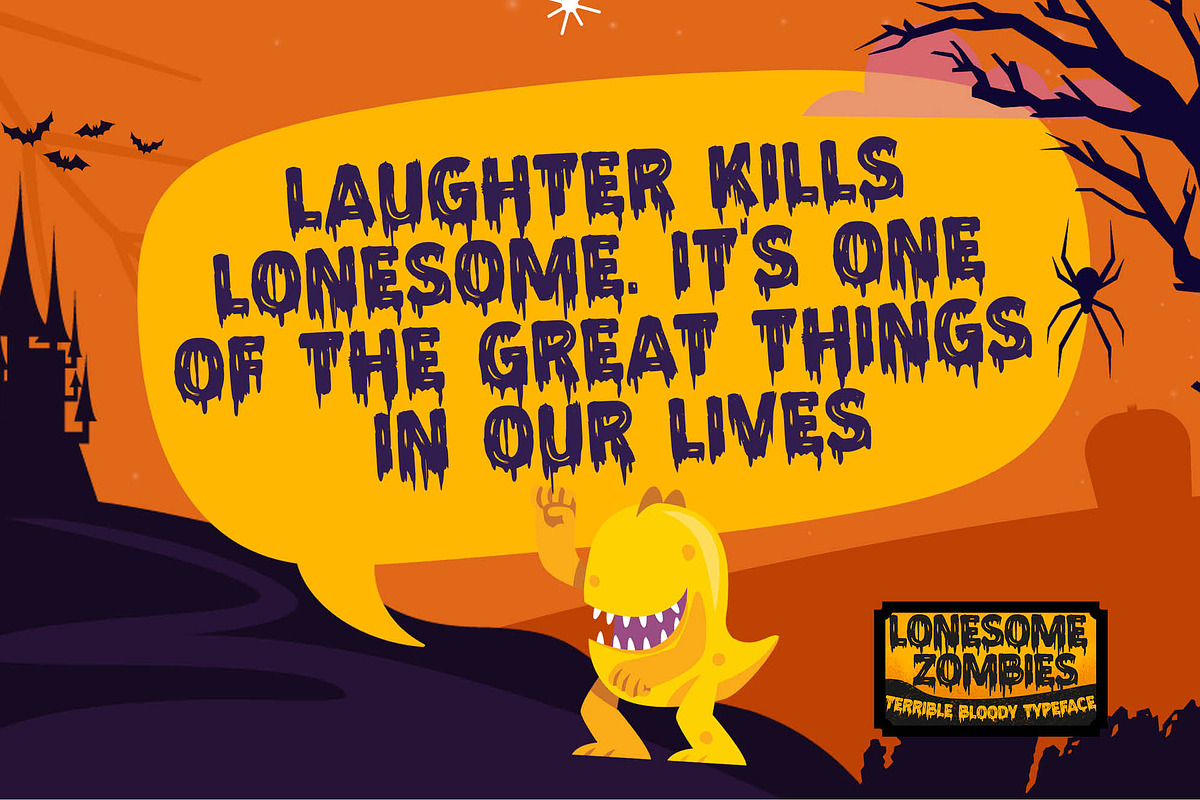 Lonesome Zombies - Terrible Bloody, a Font by Gassstype (Photo 6 of 8)