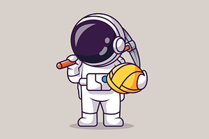 Cute Astronaut Mining With Pickaxe, a Finance Illustration by Catalyst Labs