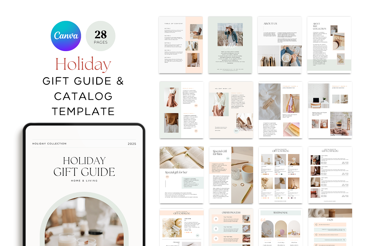 Holiday Gift Guide Canva Template, a Magazine Template by Hellohastore (Photo 1 of 8)