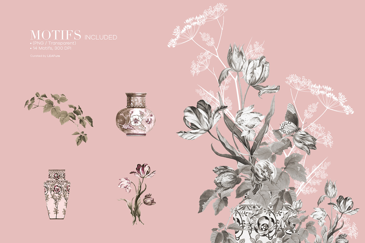 Tulip Hush Luxury Seamless Patterns, a Pattern Graphic by LEAFure (Photo 5 of 10)