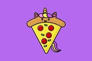 Unicorn With Food Cartoon Vector, a Food Illustration by Artstorystudio (Thumbnail 2 of 6)