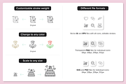 100 Love Icons, an Outline Icon by Nadiinko (Thumbnail 3 of 3)