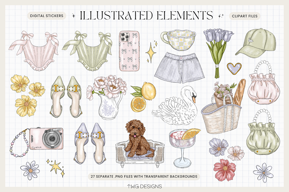 Springtime Clipart Bundle, an Illustration by TWG Designs (Photo 2 of 2)