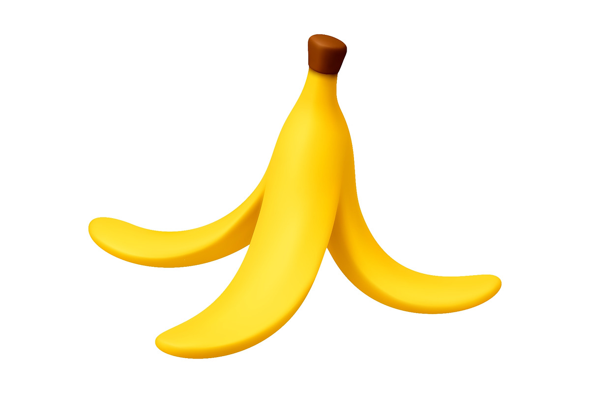Banana peel 3d icon, an Object Illustration by Abscent (Photo 2 of 3)
