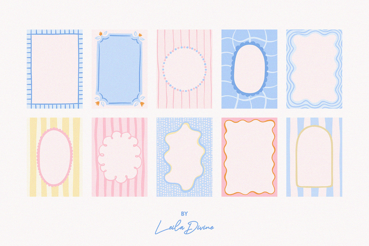Whimsy Frames & Backgrounds, an Object Graphic by Leila Divine (Photo 10 of 17)
