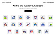 Austria and Austrian Culture Icons, an Icon by Wencory (Thumbnail 1 of 2)