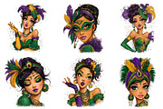 Mardi Grass Girl Clipart, an Illustration by Dream Creation (Thumbnail 5 of 6)