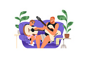 Father spending time with kids set, a Person Illustration by PaperTrident (Thumbnail 6 of 9)
