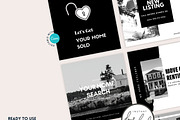 Real Estate Instagram Puzzle Grid BW, a Social Media Template by RealEstateDreams (Thumbnail 5 of 6)