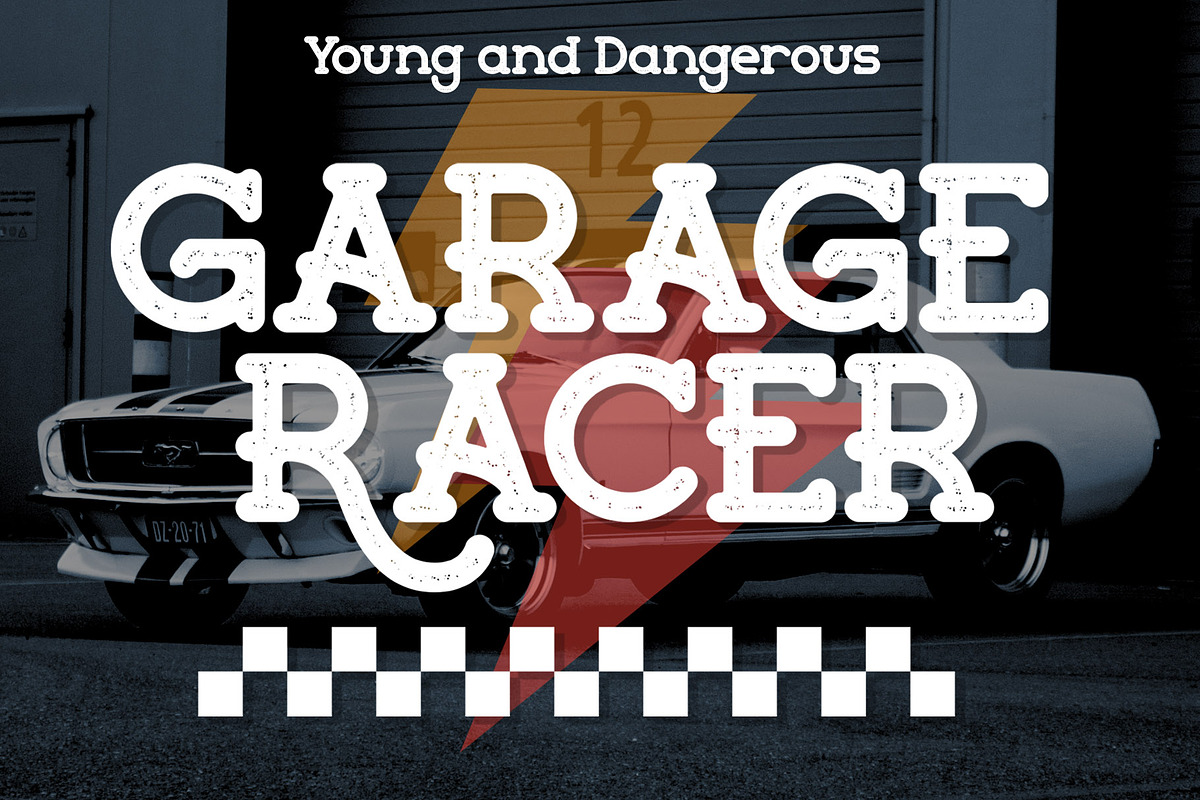 Walkingblue -  Retro Rough Font, a Font by LetterStock (Photo 2 of 7)