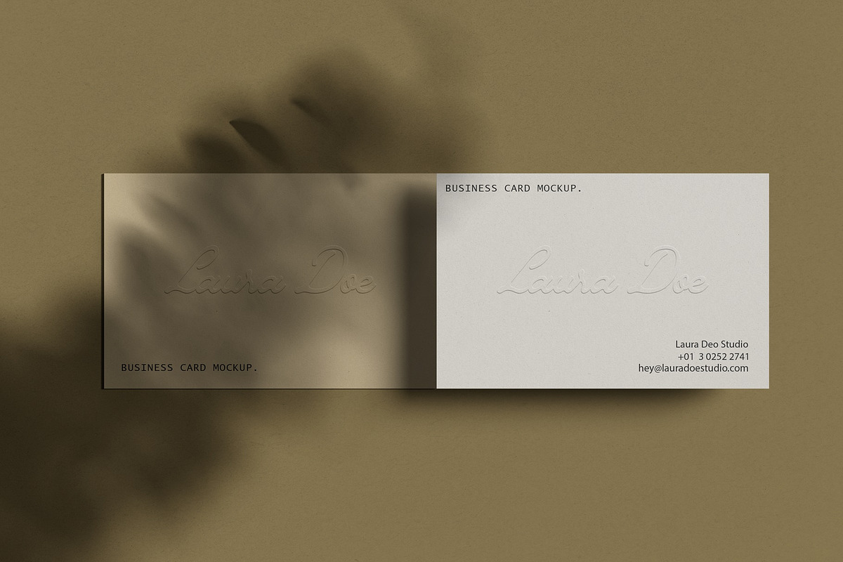 Embossed Business Cards Mockup, a Business Card Template by Tahtagraphic (Photo 2 of 4)