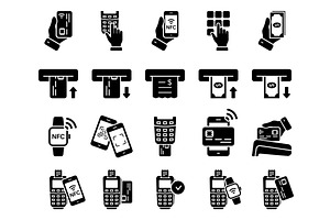 Contactless Payment Icons, a Finance Illustration by Gentle Studio