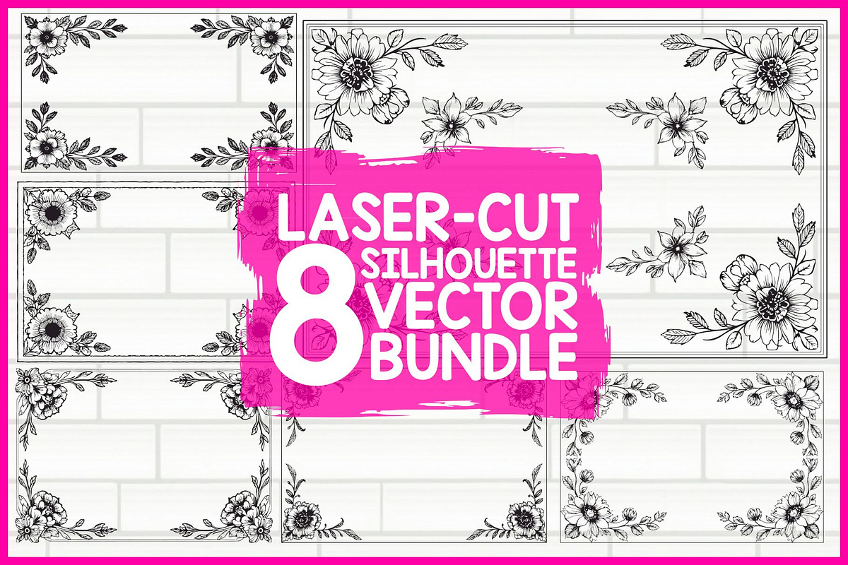Laser Cut Floral Bundle, an Illustration by hafijul (Photo 1 of 9)