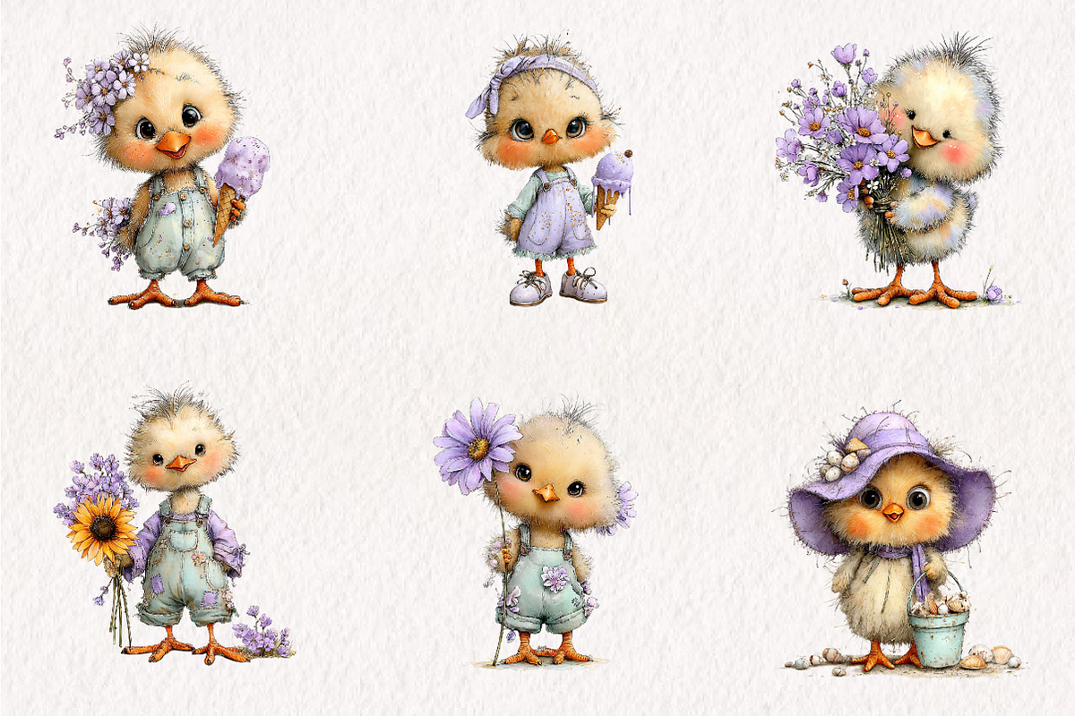 Summer Funny Chick Clipart, an Illustration by CreationArt (Photo 5 of 7)