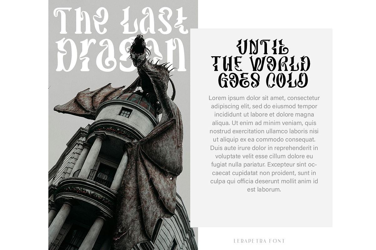 Lerapetra Display Font, a Blackletter Font by TypeClassHeroes (Photo 8 of 10)