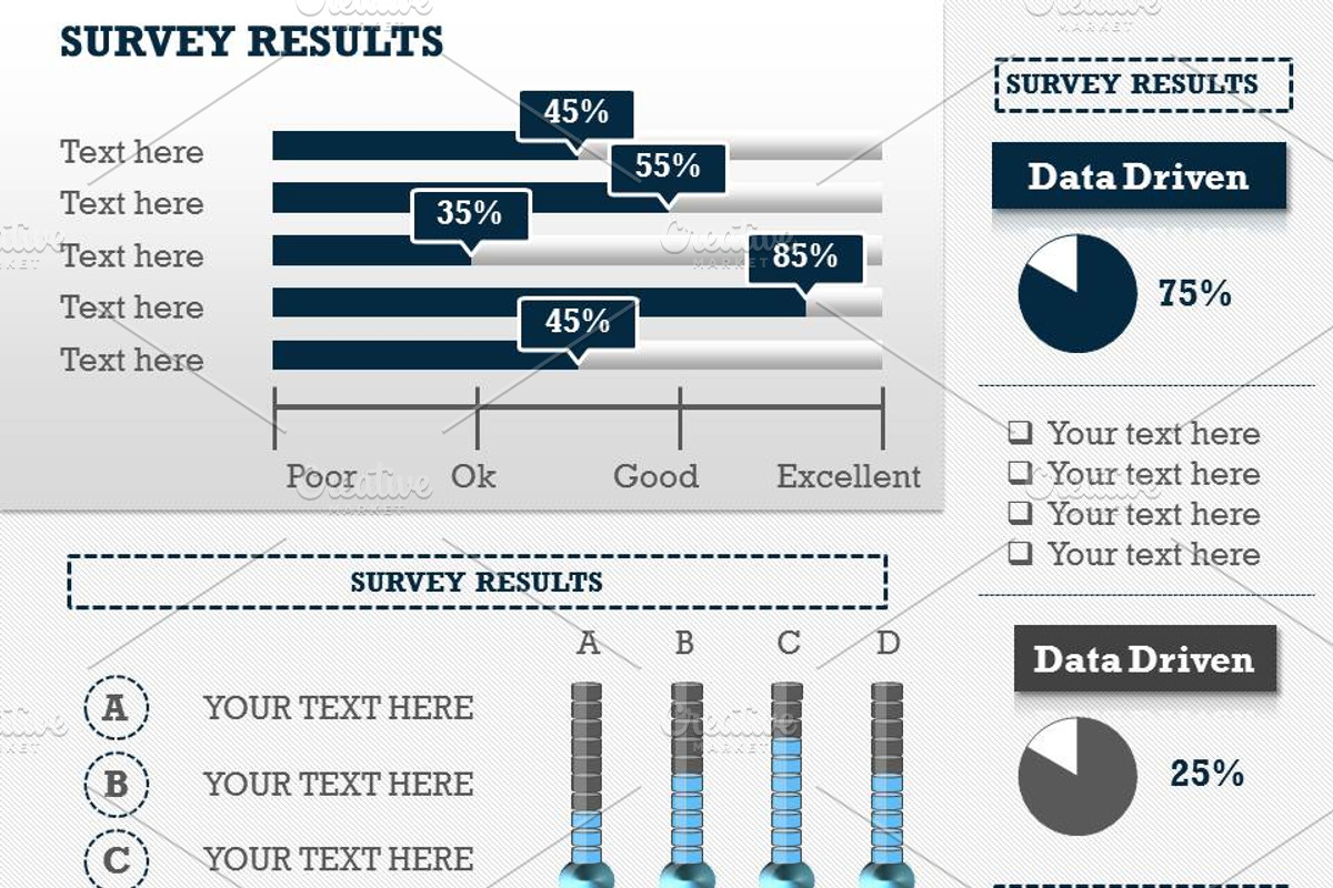 Survey Results Infographic Slides P1, a Presentation Template by Yes Presentations (Photo 3 of 10)