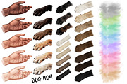 Mom dog clipart, hand and dog's paw, a Person Illustration by Elenbushe (Thumbnail 2 of 4)