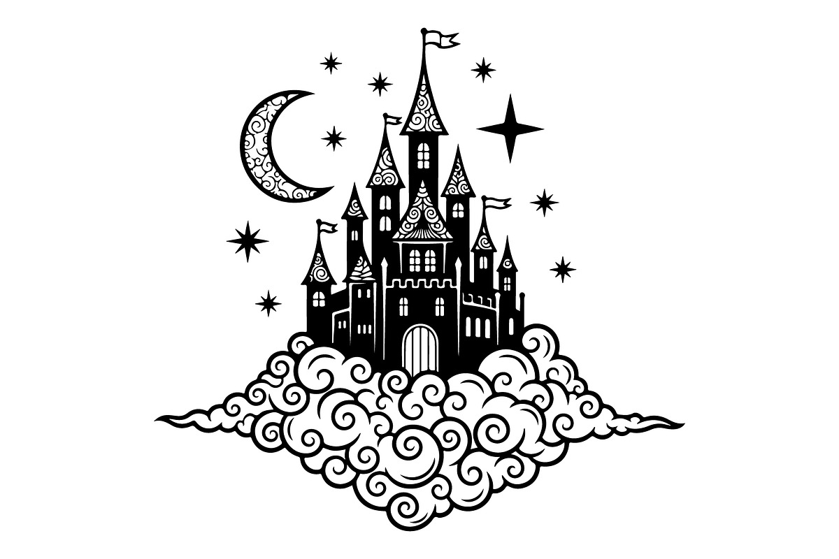 Fantasy Castle Cloud Moon Bundle, an Object Illustration by Gaye Art (Photo 26 of 30)