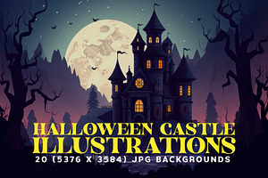 20 Haunted Castle Illustrations