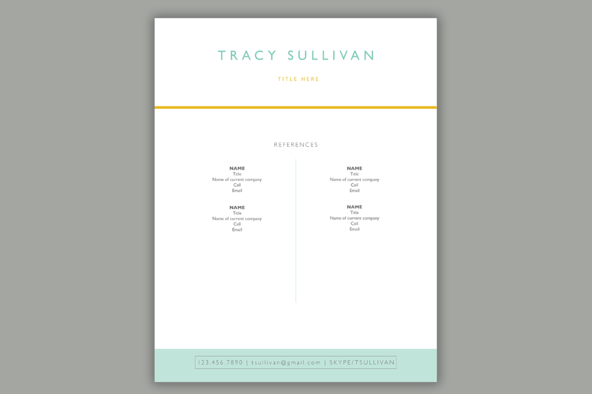 4 Page Resume Template | Word and In, a Resume Template by Scribbled Napkin Design (Photo 4 of 5)