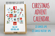 Christmas Advent Calendar Cards Set, an Animal Illustration by Lemon Workshop (Thumbnail 2 of 6)