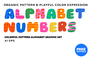 Playful Patterned Alphabet & Numbers